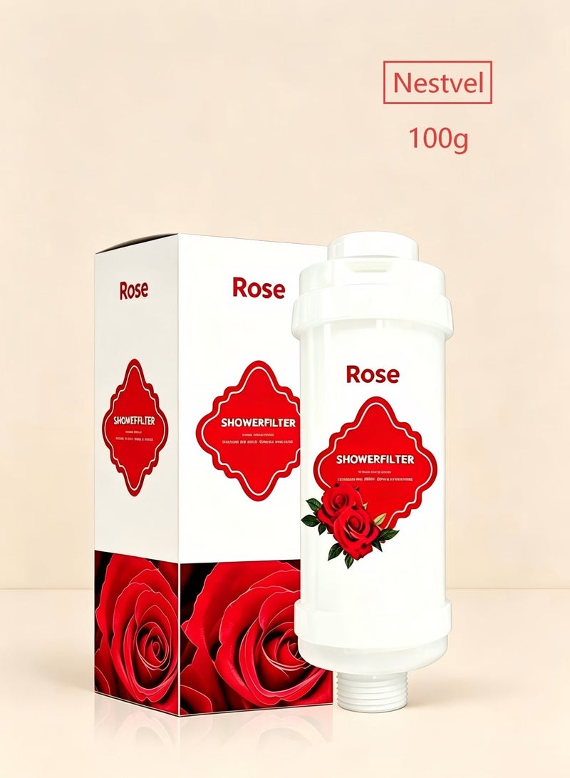 Nestvel Vitamin Scented Beads shower Fliter, Anti Hair Loss, Prevents Dry Skin, Chlorine Removal, Rust Removal, Relaxing Aromatherapy, Non-Toxic (Rose scent),100g - Image 1