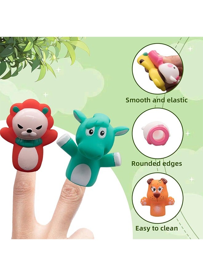 meayul 10Pcs Finger Puppet Set, Animals Finger Puppet Toys for Kids, Party Favors, Educational, Bath Toys, Story Time, Beach Toys, Playtime for Early Education Gift for Boys Girls - Image 2