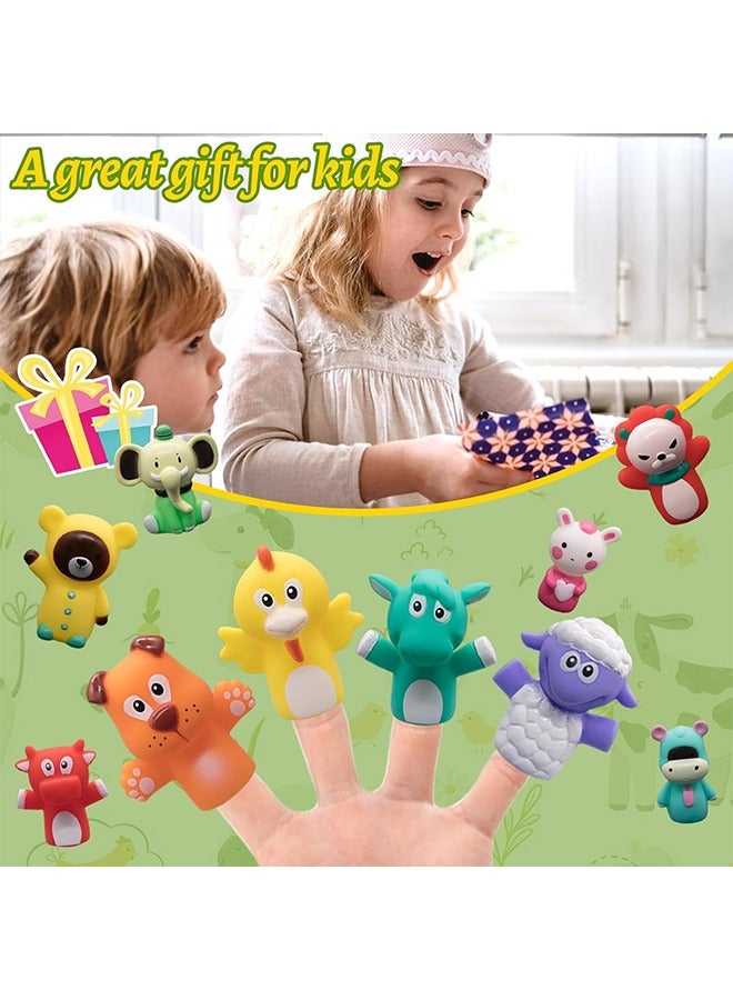 meayul 10Pcs Finger Puppet Set, Animals Finger Puppet Toys for Kids, Party Favors, Educational, Bath Toys, Story Time, Beach Toys, Playtime for Early Education Gift for Boys Girls - Image 3