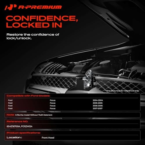 A-Premium APremium Hood Latch Lock Compatible with Ford Focus 20042007 Front Hood Lock Engine Bonnet Latch Assembly - Image 3