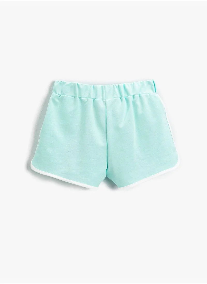 كوتون Bow Striped Shorts Cotton