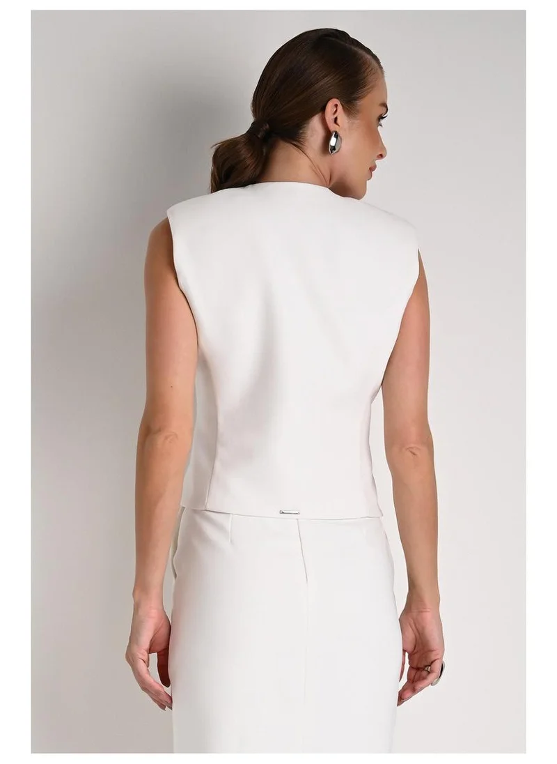 Carmen Steffens  Luxury Off-White Vest for Women | Best Price UAE
