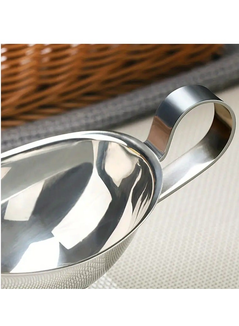 1pc Quality Stainless Steel Gravy Boats Serveware, Restaurant Style Gravy Boat, 10 Oz. (Ounce)  Dining Gravy Boat  - Image 4
