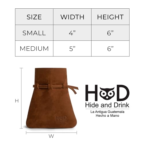 Hide & Drink Medieval Drawstring Coin Pouch Bag, Cosplay Accessory, Coin Purse Men, Change Purse for Women, Leather Coin Pouch, Small Coin Purse For Women, Men's Mini Leather Coin Purses, Pouches & Keychain Wallet - Image 4