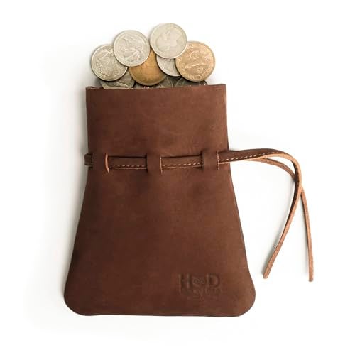 Hide & Drink Medieval Drawstring Coin Pouch Bag, Cosplay Accessory, Coin Purse Men, Change Purse for Women, Leather Coin Pouch, Small Coin Purse For Women, Men's Mini Leather Coin Purses, Pouches & Keychain Wallet - Image 2