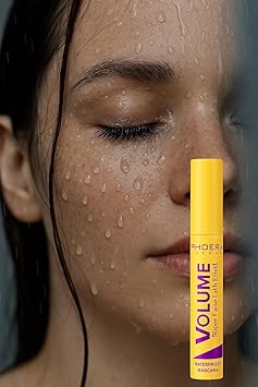 Phoera ماسكارا فوهيرا المقاومة للماء والمكثفة للألياف، مقاومة للتلطخ، تدوم طويلاً، تأثير الرموش الصناعية، حتى 12 ضعفًا من الحجم، تدوم 24 ساعة، تركيبة نظيفة نباتية ومضادة للحساسية - Image 4