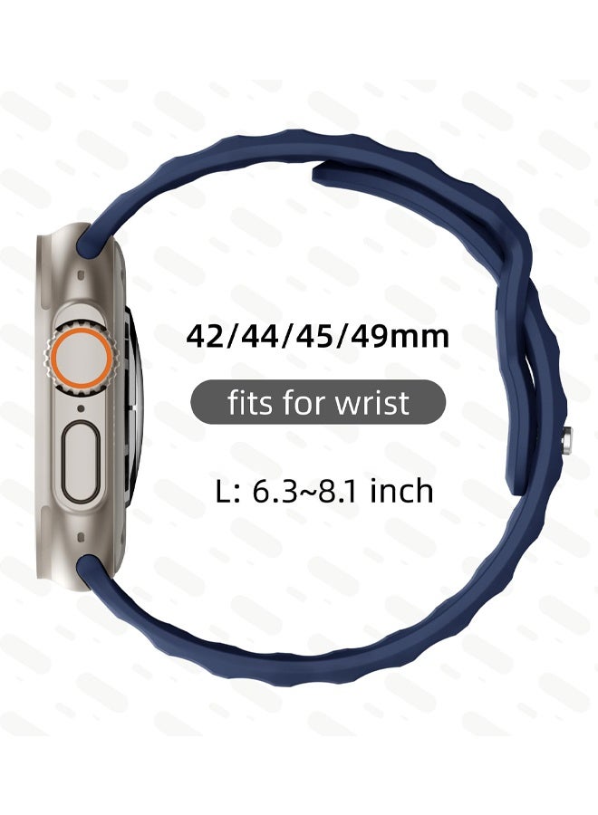 2 Pack Sport Bands for Apple Watch Ultra 3 Ultra 2 Ultra Band, Waterproof Soft Silicone Rugged Ocean Breathable Strap - Image 3
