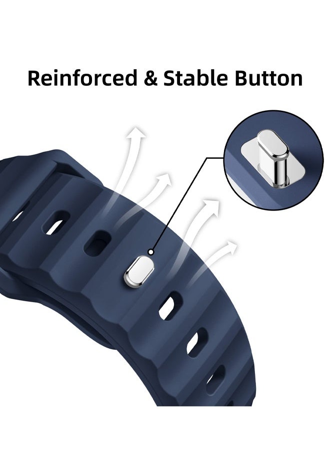 2 Pack Sport Bands for Apple Watch Ultra 3 Ultra 2 Ultra Band, Waterproof Soft Silicone Rugged Ocean Breathable Strap - Image 4