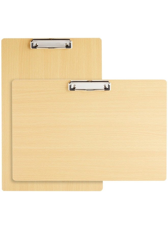 Paper Junkie 2Pack Extra Large Legal Size Clipboards 11X17 With Low Profile Clip Horizontal Wooden Lap Boards Vertical Wood Clip Board For Drawing Sketching Art Classroom Office Supplies - Image 1