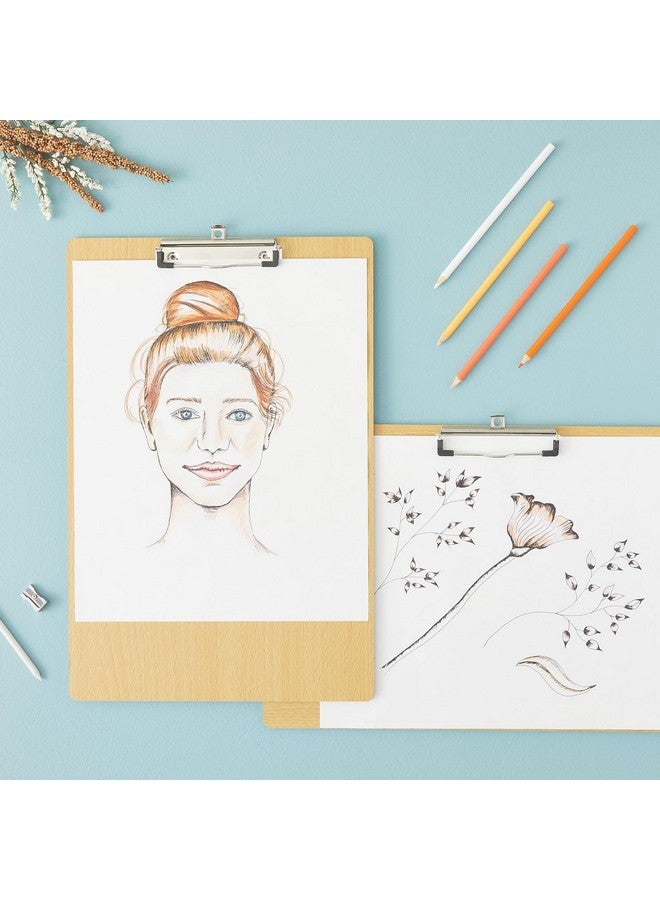 Paper Junkie 2Pack Extra Large Legal Size Clipboards 11X17 With Low Profile Clip Horizontal Wooden Lap Boards Vertical Wood Clip Board For Drawing Sketching Art Classroom Office Supplies - Image 2