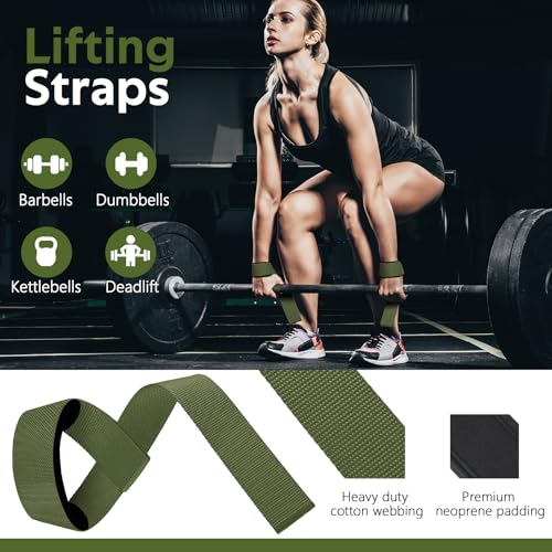 WALITO 7Pcs Barbell Pad Set for Hip Thrust - Squat Pad,Gym Accessories for Women with Bar Bad,Bench Press, with Gym Ankle Straps,Resistance Bands for Working Out,Lifting Strap,Carry Bag - Image 4