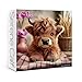 Larkipuzz Cute Highland Cow Flower Puzzles for Adults 1000 Pieces Funny Alpine Cattle Animal Jigsaw Puzzle Impossible Difficult Art Puzzles - Image 2