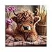 Larkipuzz Cute Highland Cow Flower Puzzles for Adults 1000 Pieces Funny Alpine Cattle Animal Jigsaw Puzzle Impossible Difficult Art Puzzles - Image 4
