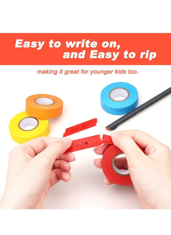 GBQ Masking Tape, Painter Color Decoration 10PCS Paint Tape Color Arts & Crafts Paper Painting Decoration Rainbow Color Tape is suitable for painter teacher kids  - Image 4