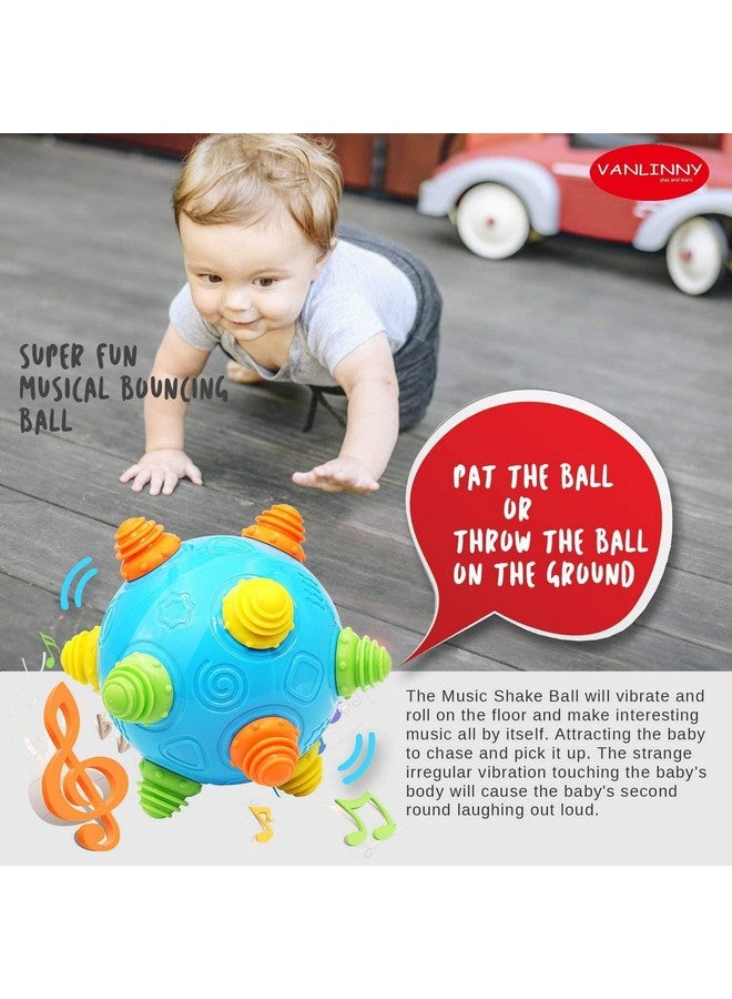 VANLINNY Toddlers Baby Music Shake Ball Toy Bumble Ball for Babies,Dancing Bumpy & Interactive Sounds Crawl Toy, Best Bouncing Sensory Learning Gift for 3+ Year Old Boys&Girls. - Image 4