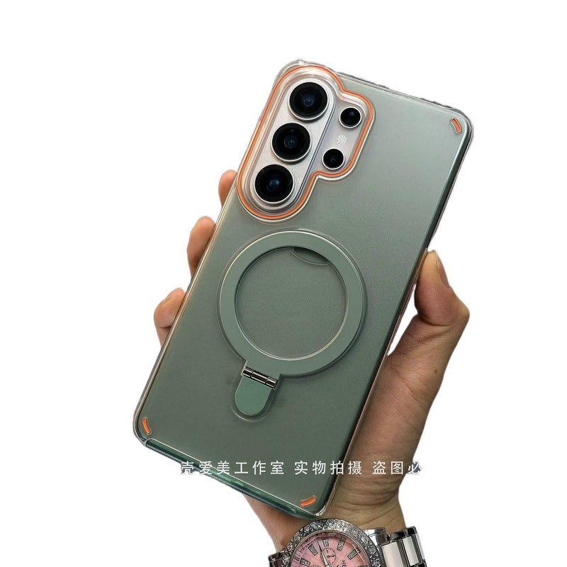 غطاء هاتف | أخضر | حماية من السقوط | حامل قائم | TPU | مقاوم للصدمات لـ Samsung S26 Ultra / Samsung S26 - Image 1