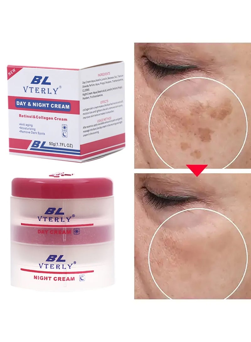 VTERLY BL Vterly Remove Melasma Fade Dark Whitening Moisturizing Anti Aging Anti Freckle Skin Whitening Face Day Night Cream - Image 3