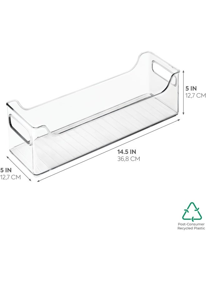 InterDesign iDesign Plastic Fridge and Freezer Storage Organizer Bin with Handles, Clear Container for Food, Drinks, Produce Organization - Image 3