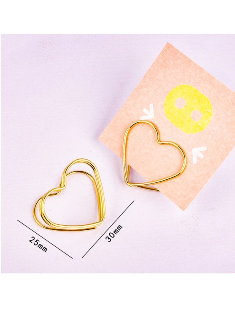 LuckSa 20 pcs Heart Table Number Holders - Rust-Resistant Metal Place Card Stands for Weddings, Office u0026 Home Decor (Gold) - Image 2