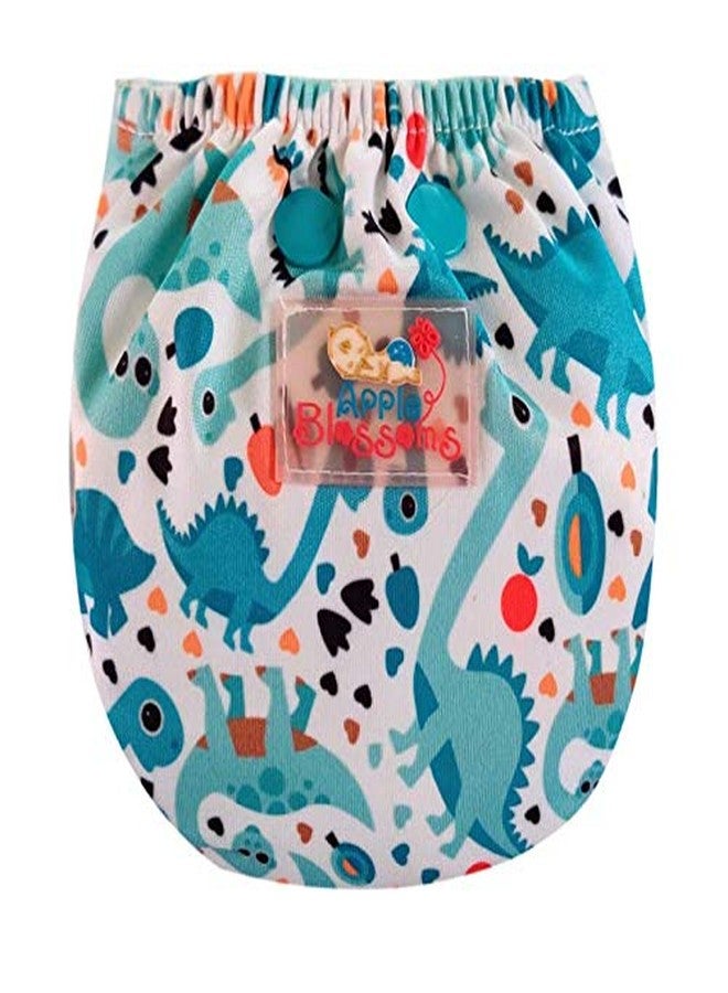 Apple Blossoms Reusable Pocket Style Cloth diaper for babies 3M to 3Y | CPSIA Certified 300+wash |Washable & Adjustable Snap Button | pack includes 1 Diaper with 2 organic Bamboo cotton inserts - Image 2