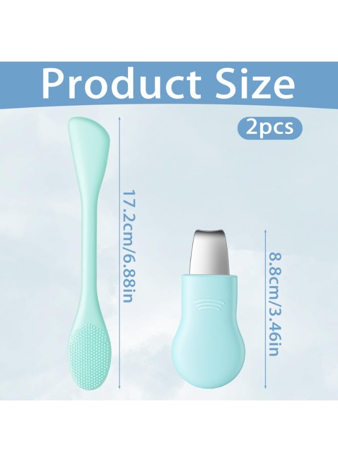 2PCS Silicone Blackhead Remover Tool Face Mask Applicator Tool Facial Spatula for Cleansing Exfoliating Face Brushes Mask Applicator Spatula for Deep Cleansing Women Men - Image 2