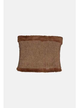 Tchibo Women Reversible Knitted Loop Scarf, Tan  - Image 2