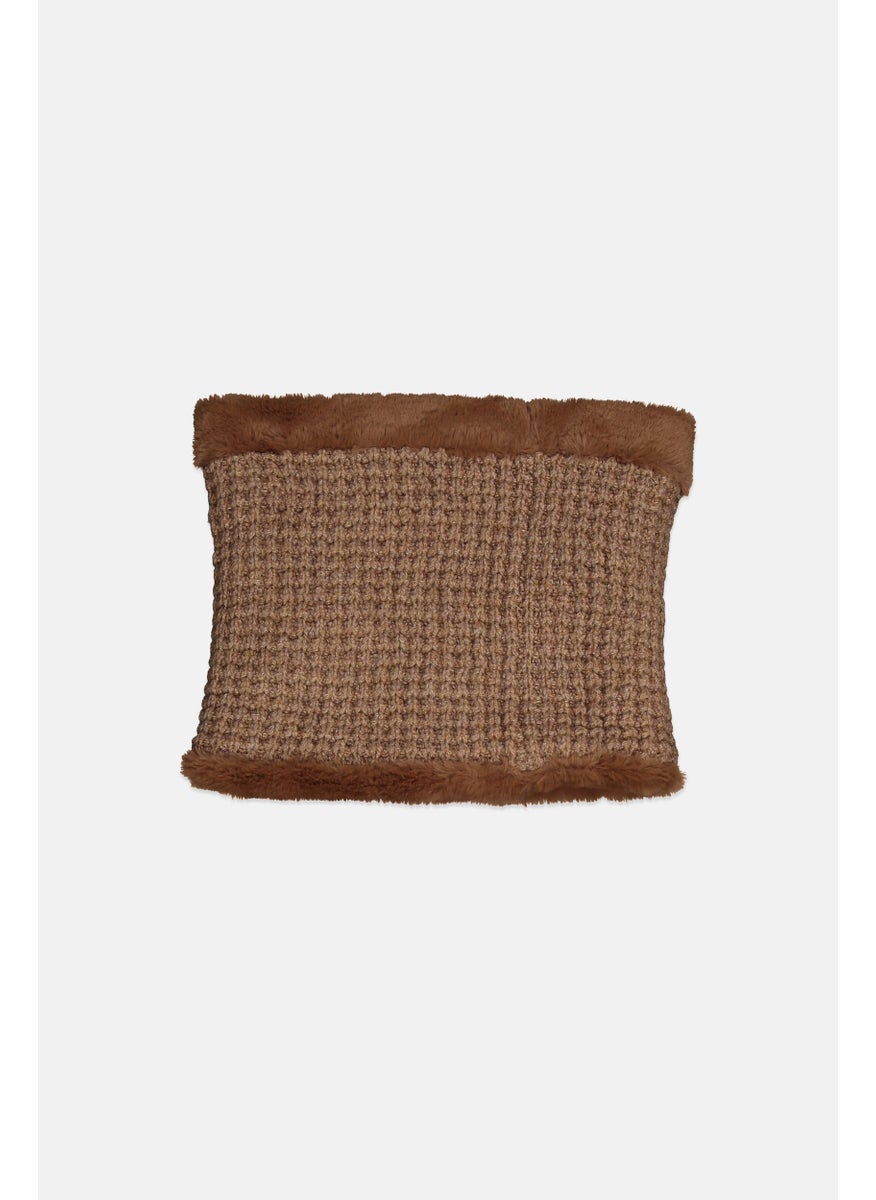 Tchibo Women Reversible Knitted Loop Scarf, Tan  - Image 2
