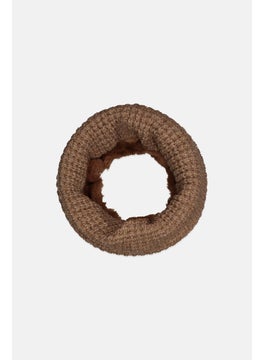Tchibo Women Reversible Knitted Loop Scarf, Tan  - Image 1