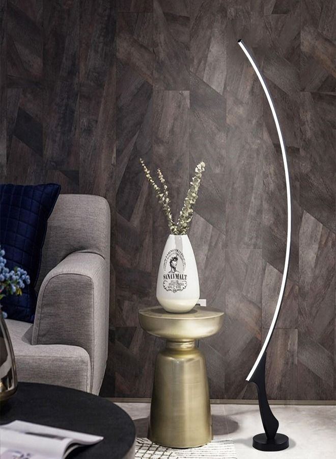 C&C Home Classic Temperature & Step Less Dimmable Brightness Minimalist Arc Standing Floor Lamp LED Light Corner Lamp Suitable for Study Living Room Bedroom Office Lounge 30x150 cm - Image 2