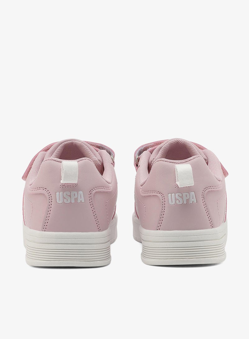 U.S. Polo Assn. Kena Girl's Comfortable Stylish Casual Everyday Low Top Sneaker - Powder - Image 3