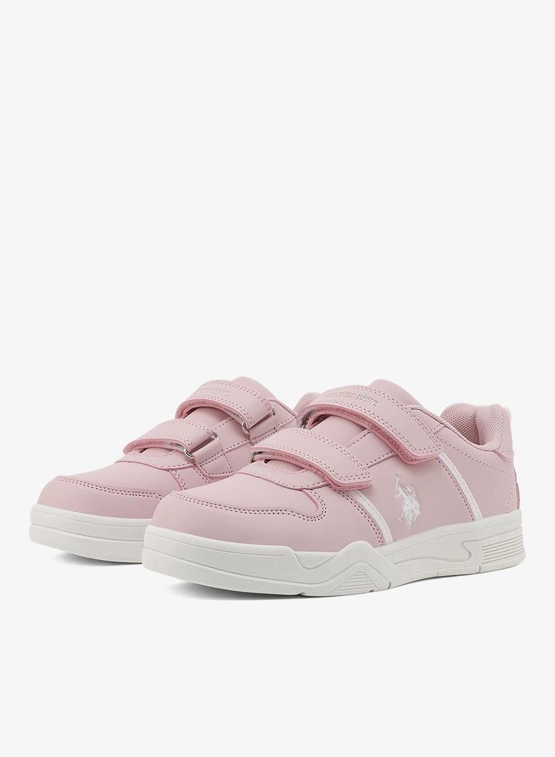 U.S. Polo Assn. Kena Girl's Comfortable Stylish Casual Everyday Low Top Sneaker - Powder - Image 4