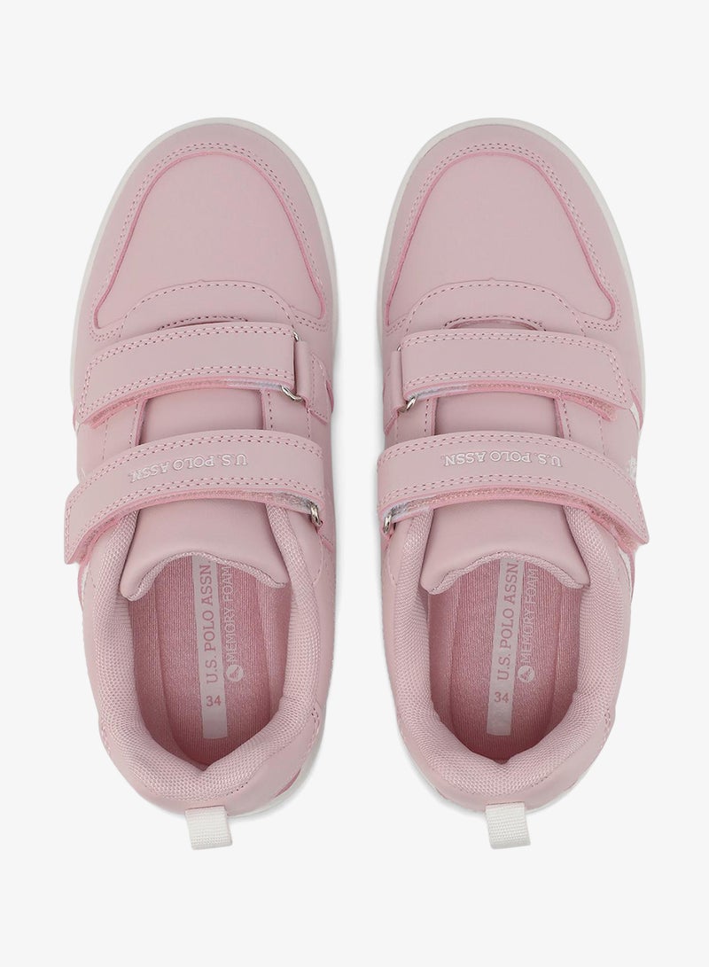 U.S. Polo Assn. Kena Girl's Comfortable Stylish Casual Everyday Low Top Sneaker - Powder - Image 5