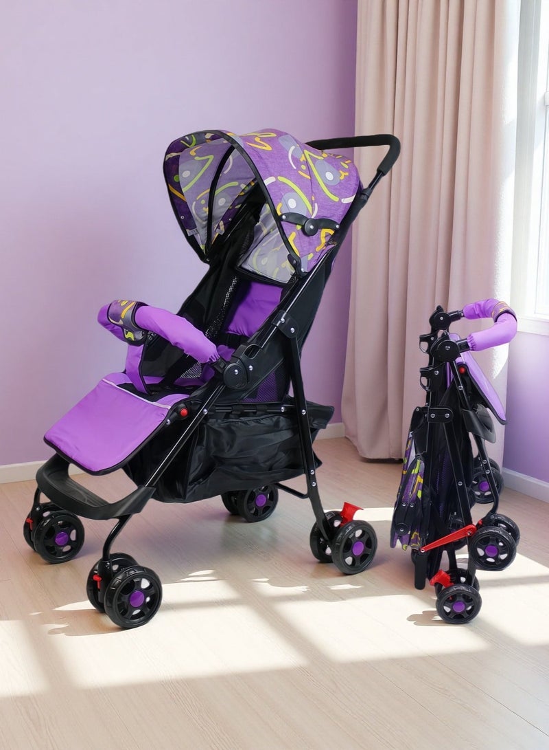 EASY FUTURE Ultra Lightweight Travel Stroller Foldable with Multi Position Reclining Seat Adjustable Canopy Foldable Storage Basket NO.1102 - Image 1