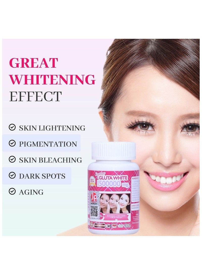 SUPREME White 1500000 Mg Glutathione Skin Brightening Caps - Image 2