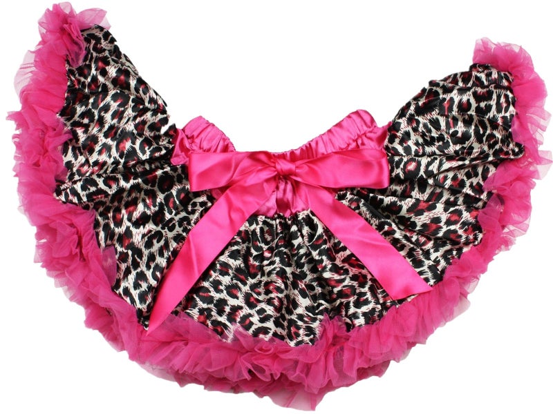 Petitebella Petitebella Leopard Baby Skirt 312m Hot Pink 312 Months 