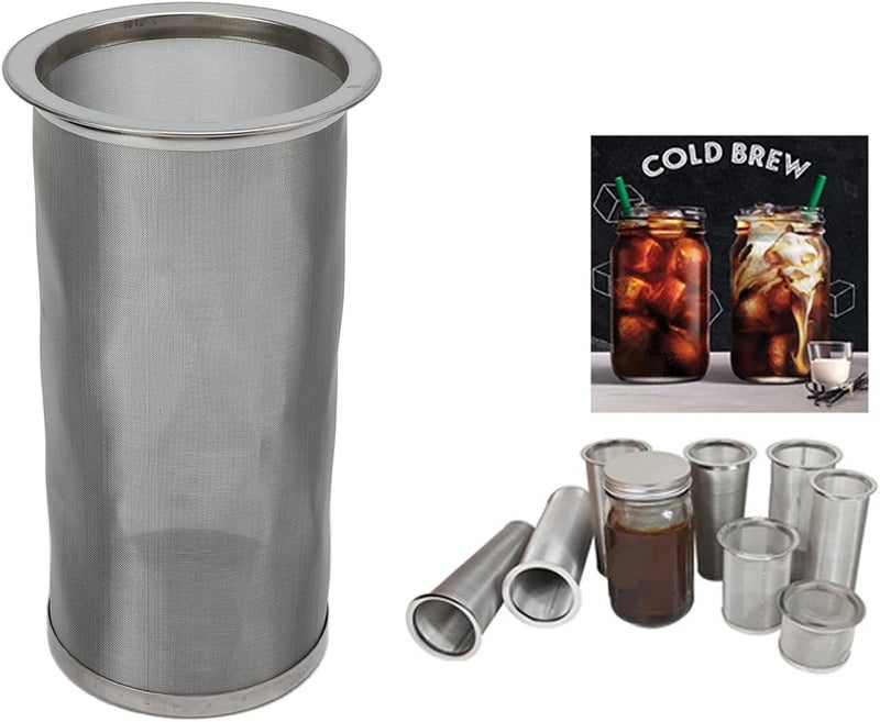Desert area eligible deliver Tyenaza Cold Brew Coffee Filter, Stainless Steel Reusable Wide Mouth Mesh Cylindrical Filter with White Gasket for Tea Coffee (8 * 15cm) Heavy load resistant KSA market compliant quality General need oriented design Simple multi-feature practical build Flexible trendy construction Bug proof seal Bulk storage easy optimized build Trendy varied sizing alternatives Local & cross border ship compatible Integrated warehouse solution Condition adaptive build All condition fit Practical design alternatives Easy assemble Heat resistant Precision made Stain resistant Moisture wear upgraded quality Wide daily application Individual & group usable All space matching look Popular trusted craftsmanship Oil resistant Regional distribution available - Image 4