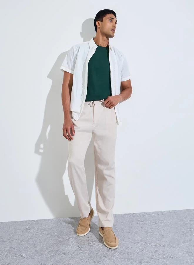 ستايلي Men Green Crew Neck Regular Fit T-Shirt