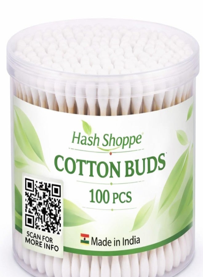 Hash Shoppe Cotton Buds 100 Count | Double Ended Cotton Swabs | Premium Quality - Image 2