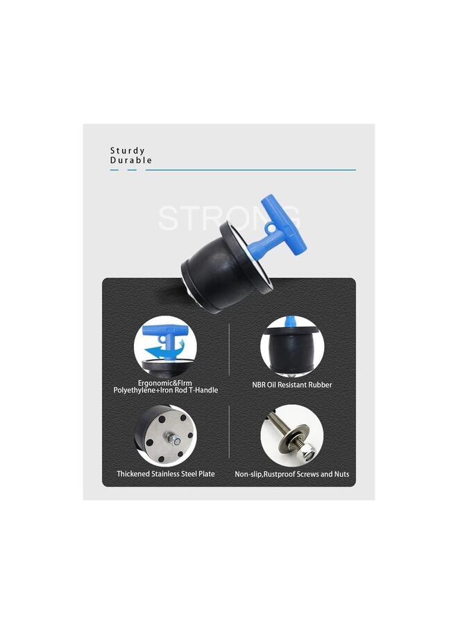 Drain Plug Expansion Rubber Stainless Steel Scupper Plugs 1-1/2" to 1-3/4"-Pool Winterizing Plug, Return Pipe Fittings, Marine Boat Deck Drainage Plug, Hull Livewell and Bailer Plugs ( - Image 3