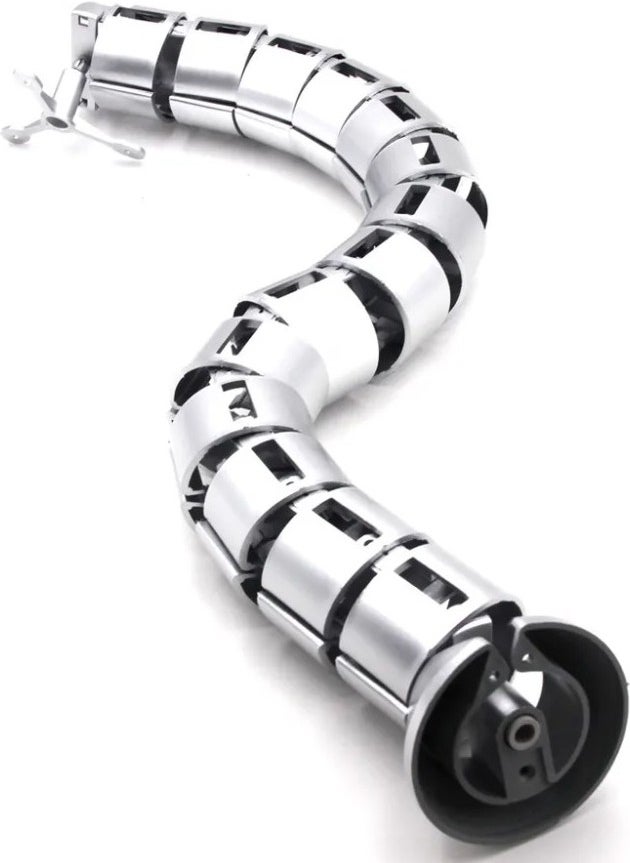 Techmaster Round Cable Organizer Under Desk Spine Cable Duct Gray  - Image 3