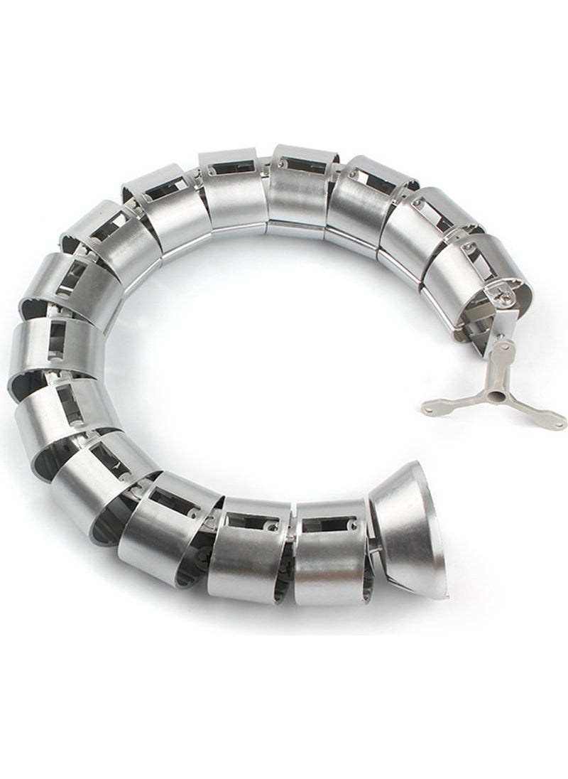 Techmaster Round Cable Organizer Under Desk Spine Cable Duct Gray  - Image 5
