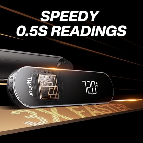Typhur InstaProbe Core 0.5 Sec Instant Read Meat Thermometer Digital with Readable Display in Sunlight for Cooking, Professional Thermometer with IP67 Waterproof for Grill, BBQ, Cooking, Smoker - Image 3