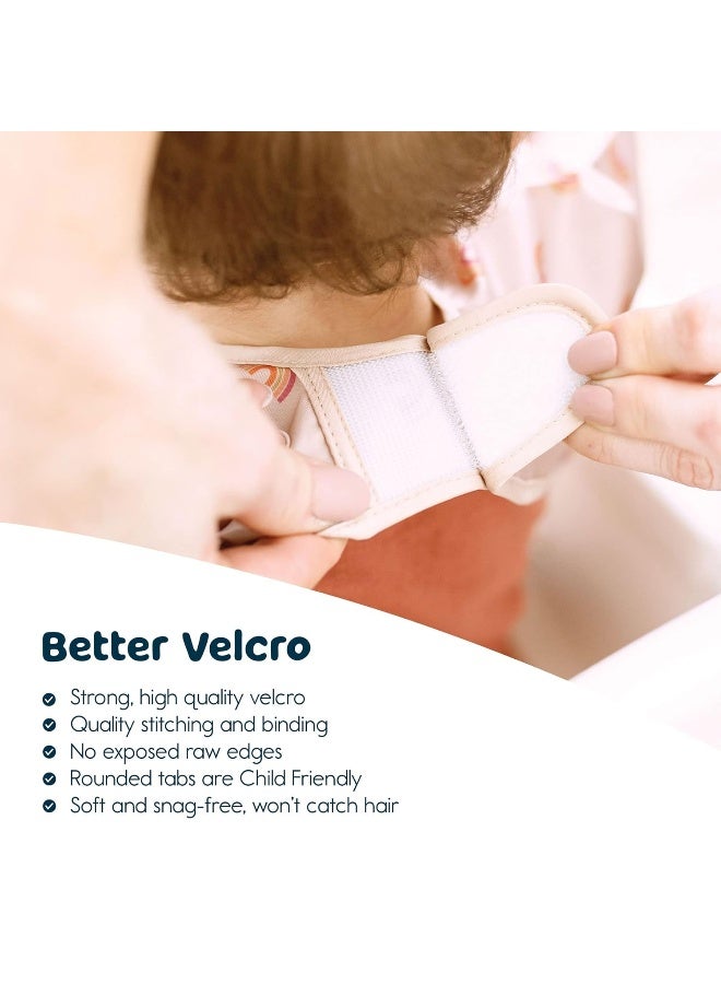 Tiny Twinkle مريلة أطفال مضادة للفوضى بتصميم لامع صغير، مريلة مائية للأطفال لتناول الطعام، مريلة بأكمام طويلة قابلة للغسل في الغسالة، مناسبة للتغذية الذاتية للأطفال، مريلة للأطفال، مستلزمات BLW (قوس قزح بوهيمي، صغيرة 6-24 شهر) - Image 3