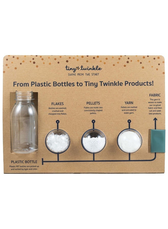 Tiny Twinkle مريلة أطفال مضادة للفوضى بتصميم لامع صغير، مريلة مائية للأطفال لتناول الطعام، مريلة بأكمام طويلة قابلة للغسل في الغسالة، مناسبة للتغذية الذاتية للأطفال، مريلة للأطفال، مستلزمات BLW (قوس قزح بوهيمي، صغيرة 6-24 شهر) - Image 5