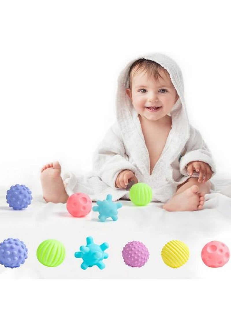 Soft And Colorful Sensory Ball Toys For Baby Children (6 Pieces)  - Image 1