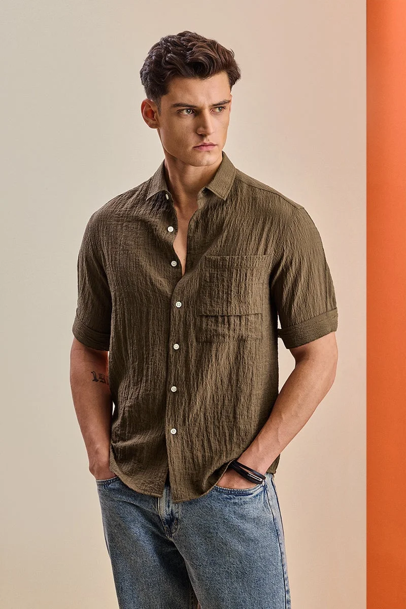 سنيتش قميص سيزاكر مجعد كبير الحجم