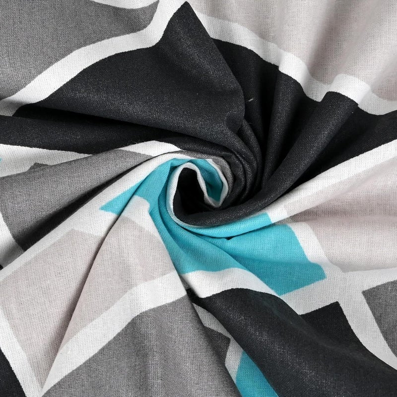 Divine Casa 120 TC 100 Cotton Toddler Baby Blanket SkinFriendly Swaddle Dohar for 04 Years Lightweight Cozy 140 x 100 cm Grey Blue and Black - Image 3