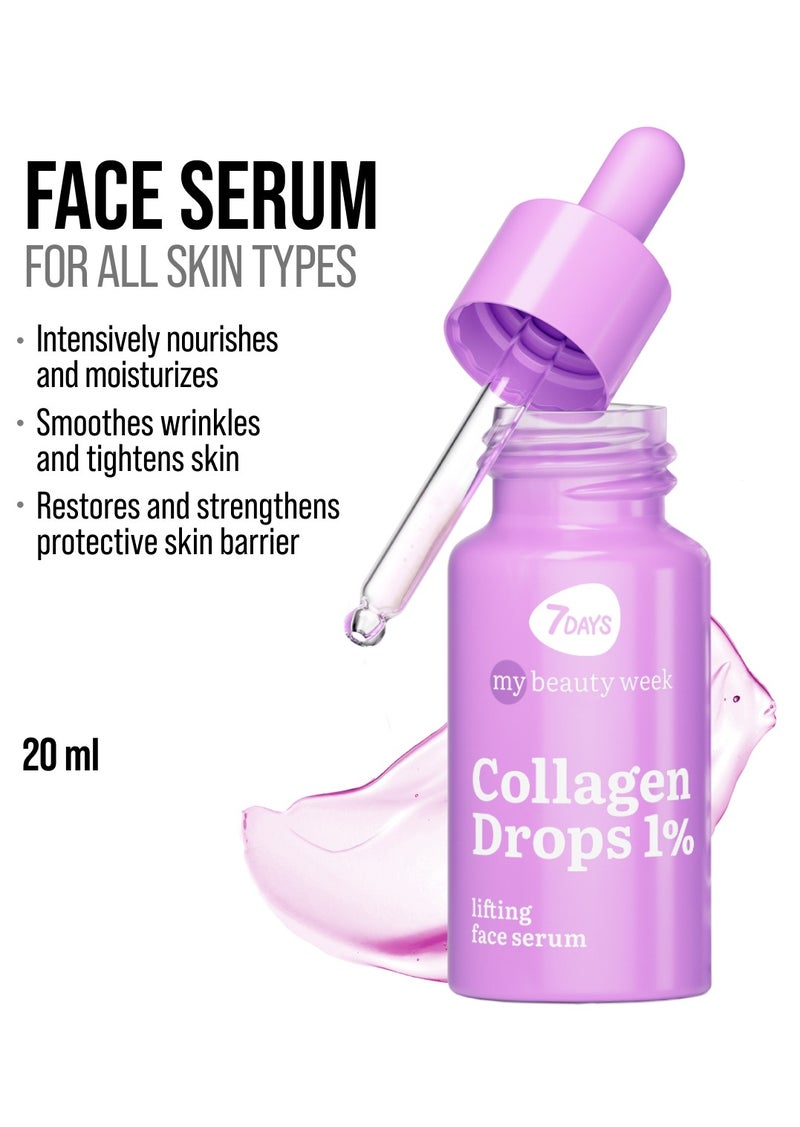 7DAYS MY BEAUTY WEEK COLLAGEN DROPS 1% Lifting face serum, 20 ml - Image 4