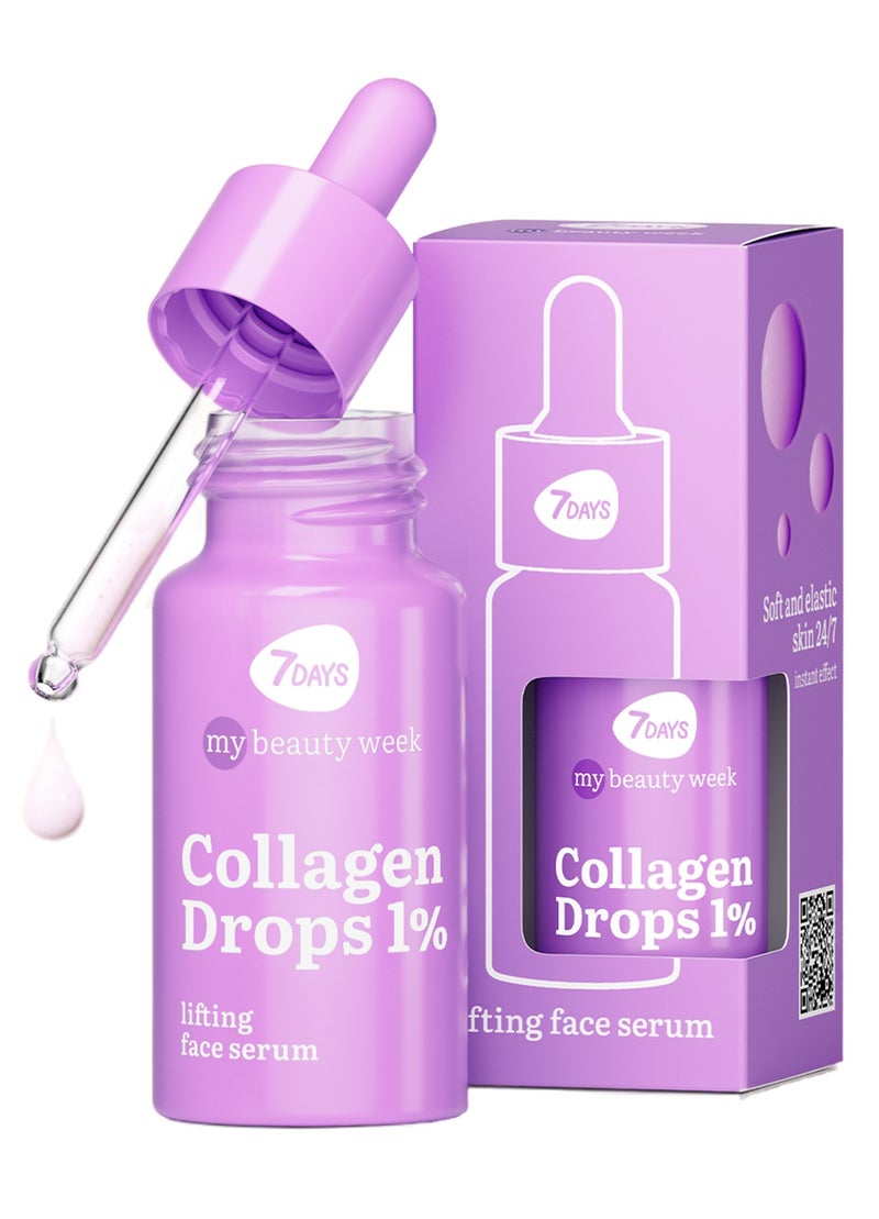 7DAYS MY BEAUTY WEEK COLLAGEN DROPS 1% Lifting face serum, 20 ml - Image 1