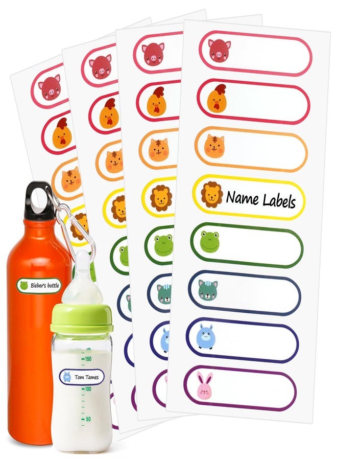 Jactales Name Label Stickers for Kids Toddlers School Stuff Supplies & Daycare Baby Bottles, Waterproof and Washable Back to School Name Labels - Easy Peel and Stick,Pack of 136. - Image 1